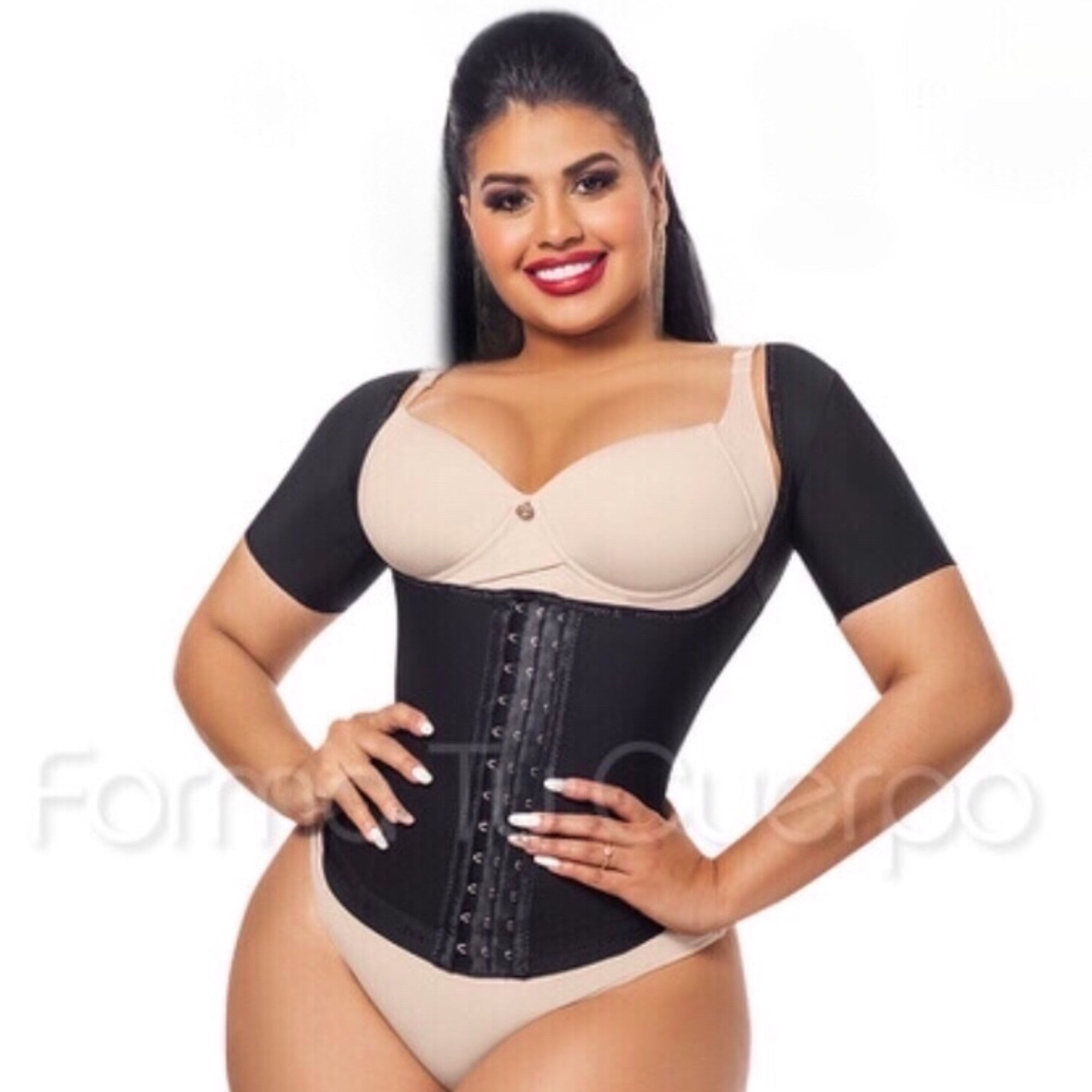 Model - O-066 Breathtaking and Powerful Vest Style Corset w. Short Sle -  Bonito & Co.