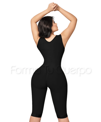 Model C-129 - Fabulous Toning Open Bust Bodysuit Shaper Infused w. Healing Power of 5 Plants